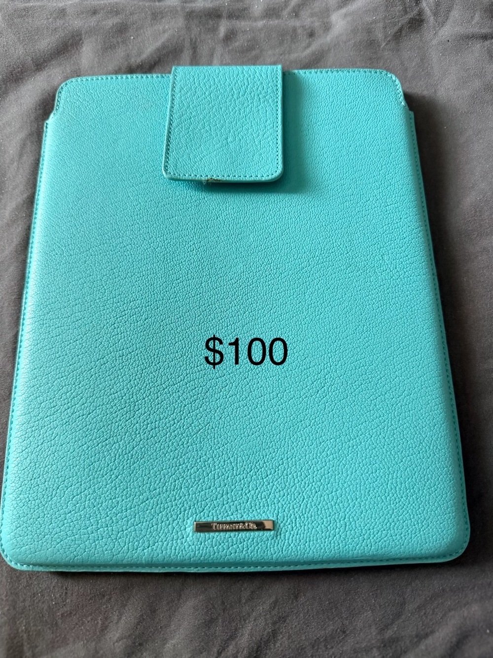 Tiffany & Co. Turquoise Leather Tablet Folio Case